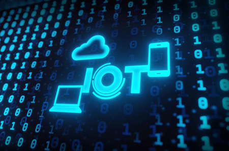 Internet of Things and Communication Technology Concept - Modern graphic interface showing smart information and digital lifestyleの写真素材