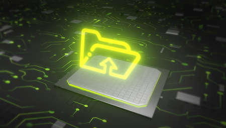 Data storage archive digital storage futuristic conceptの写真素材