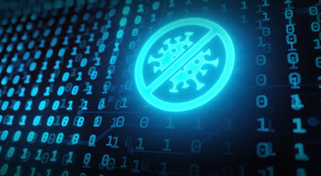 Futuristic medicine doctor use smart visual tablet,research and analysis coronavirus or covid 19,concept science technology,medical biology laboratory,vaccine developmentの写真素材