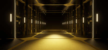 Futuristic Science Fiction CryptoSpace Interior Crypto World Cosmic Silver Gray Colors Sci Fi...