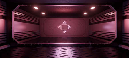 Robotoc Corridor Tunnel Revolutionary Futuristic Lighting with Black Colors Scene Alien Futuristic...