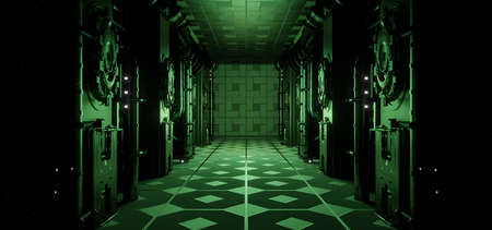 Ultramodern Dystopian Metallic Cement Digital Technology Background Ultra Modern Light Grey Colors...