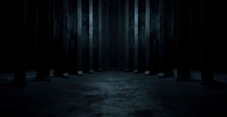 Elegant Grunge Rusty Showroom Studio Room Interior Black Banner Background Wallpaper 3D Illustrationの写真素材