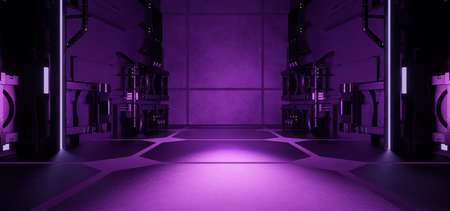 OuterSpace Alien Interior Empty Studio Violet Colors Background Wallpaper Experimental Lab Used As...