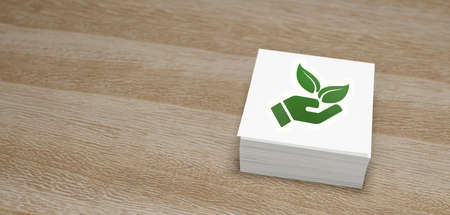 Net Zero Concept on white paper environmental concept and clean energy