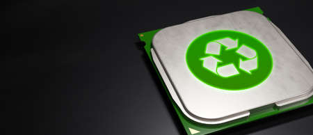 environment friendly computing recycle electronic components conceptの写真素材