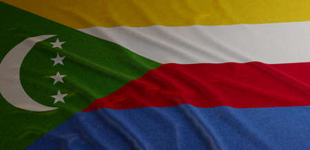 Comorian Flag Background 3D Illustrationの写真素材