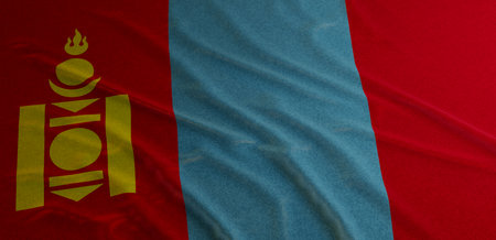 Flag of Mongolia 3d Renderの写真素材