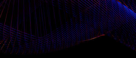 Creative Abstract 3D Metallic Three Dimensional BluePurple 3D Background 3D Illustrationの写真素材