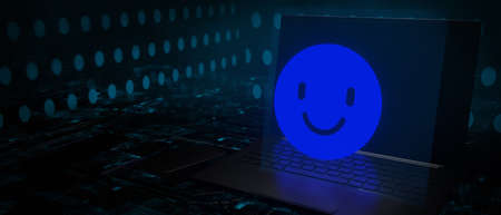 Happy customer service 3d illustrationの写真素材