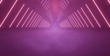 Abstract Scene Big Studio Showroom Club Garage Underground Warehouse Smoke Red Brown Background 3D Renderの写真素材