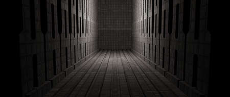 Computerized Inter Galactic Parking Underground Car Warehouse Garage Studio Rough Modern Reflective...