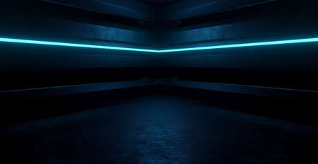 Cyberpunk Industrial Club Background Grunge Underground Spotlight Black Banner Background With Space For Text 3D Illustrationの写真素材