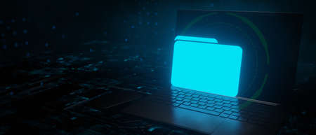 Folder Management Technology Organization 3D Illustrationの写真素材