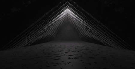 Breathtaking Ultramodern Grey Neon Banner Background 3D Rendering