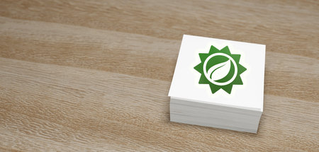Sun Eco Leaf Green Energy Concept Banner Copyspace 3D Renderの写真素材