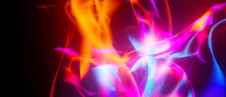 Extraordinary Abstract Light Art Soft Bright Purple Banner Backgroundの写真素材