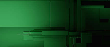 Abstract Amazing Futuristic Block Cubes Modern Black Abstract Background 3D Illustrationの写真素材