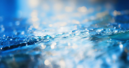 Rain Pouring In Pool Texture Backgroundの写真素材