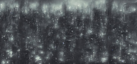 A Black And White Photo Of A City, Extraordinary Background Wallpaper. Digital Art And Concept Art Illustration.の素材
