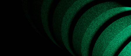 Concrete Abstract Minimal Spiral Architecture Design Green Background Smooth Mini Spot Color Texture, 3D Illustrationの写真素材