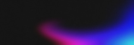 Abstract grainy background with vibrant purple blue gradient noise texture. Ideal for web banners, posters or covers. Modern and dynamic aesthetic.の写真素材