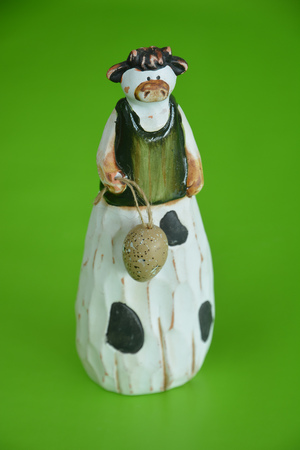 Easter sheep  on green backgroundの写真素材