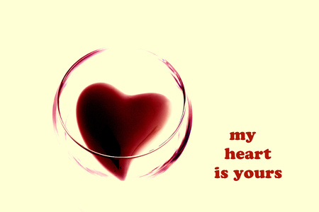 Red heart to St. Valentine's dayの写真素材