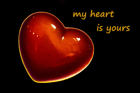 Red heart to St. Valentine's dayの写真素材