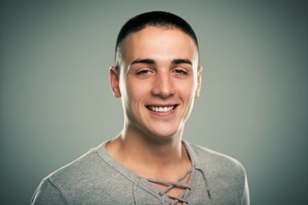 Portrait of a handsome smiling man.の写真素材