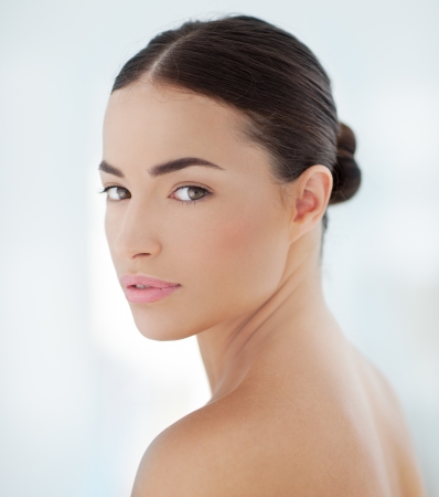 Portrait of a beautiful sensual Caucasian woman.の写真素材