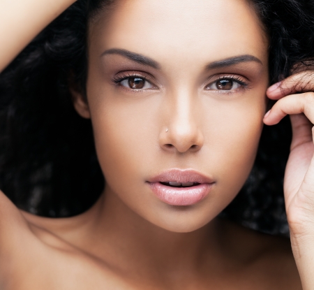 Portrait of a sensual young African woman.の写真素材
