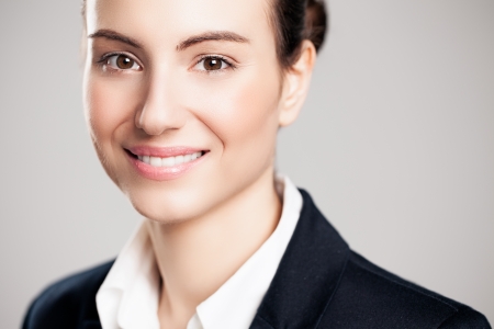 Portrait of a smiling Caucasian businesswoman.の写真素材
