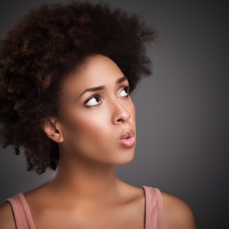 African Woman Shoutingの写真素材