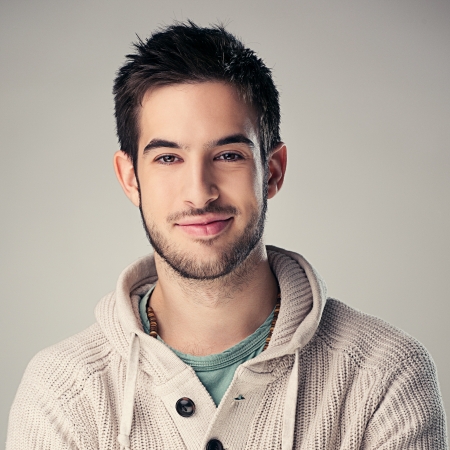 Portrait of a handsome smiling man.の写真素材