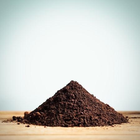 Heap of soil in close-up.の写真素材