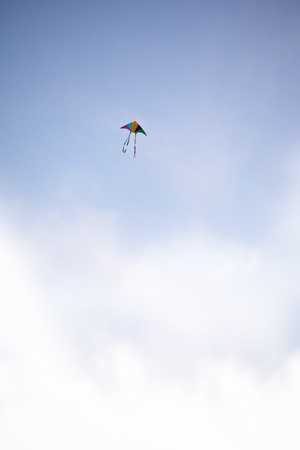 Kite flying high in the sky.の写真素材