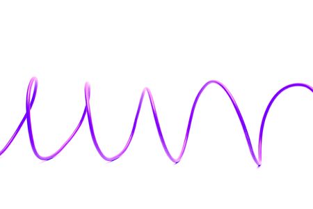 Electric wire on a white backgroundの写真素材