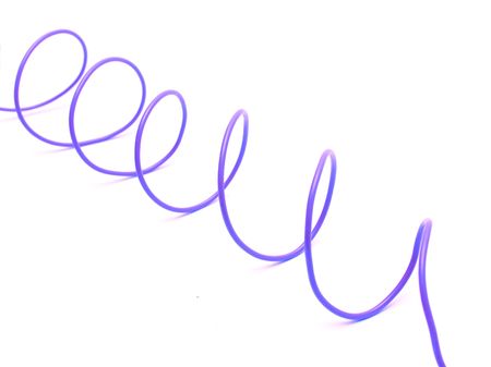 Electric wire on a white backgroundの写真素材