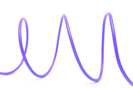 Electric wire on a white backgroundの写真素材