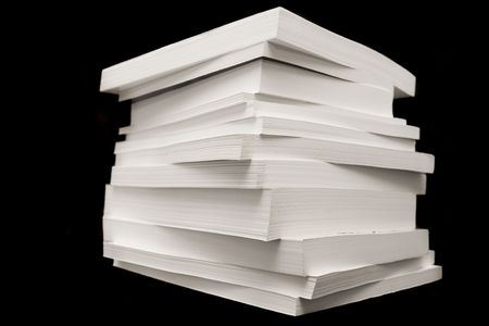 Paperback books (manuals) on a black backgroundの写真素材