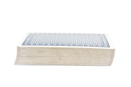 Pack of playing cards on tableのeditorial素材