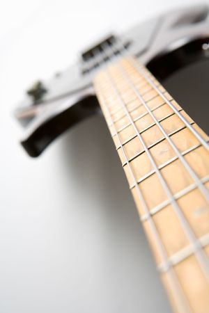 Electric bass guitar with four stringsの写真素材
