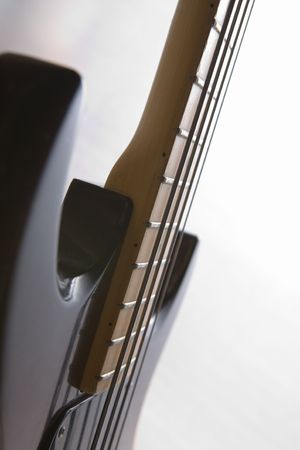 Electric bass guitar with four strings