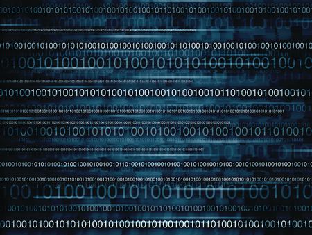 Computer generated binary numbers background illustration