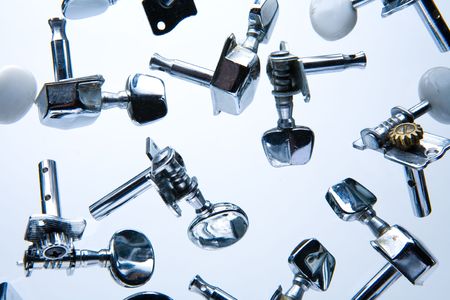 Different guitar tuning mechanism partsの写真素材