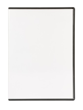 DVD case cover isolated on white backgroundの写真素材