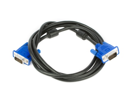 VGA cable isolated on white background	の写真素材