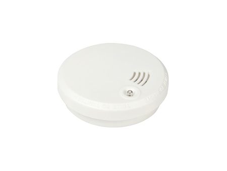 Smoke alarm isolated on white backgroundの写真素材