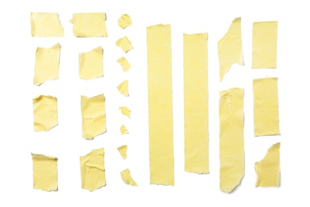 Strips of masking tape isolated on white backgroundの写真素材